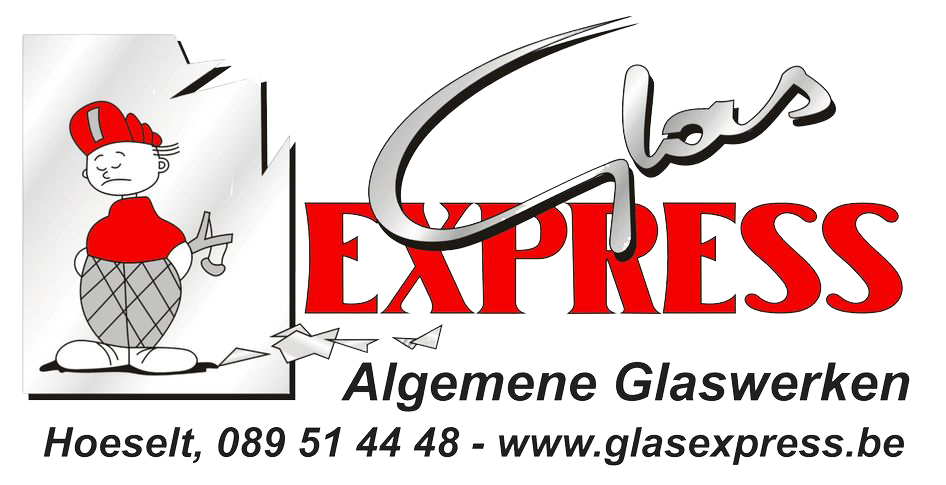 Het logo van glas express